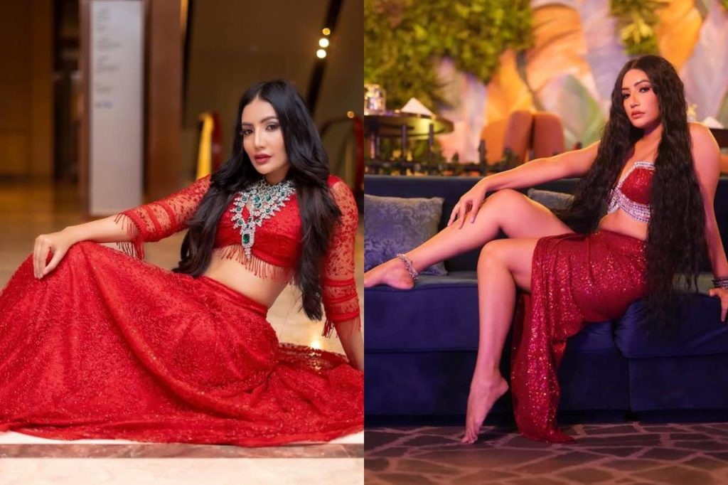 බලන්නකෝ ටීනාට රතු පාට මොන තරම් ලස්සනට මැච් වෙනවද කියලා… මේ ෆොටෝ ටික නිසා ලංකාවේ කොල්ලෝ පිස්සු වැටිලයි ඉන්නේ…
