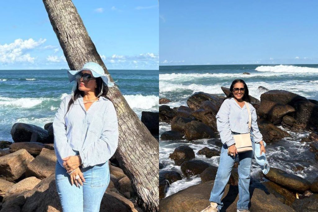 බලන්නකෝ ඒ පරිසරයේ ලස්සන.. වයසට නොයන නිල්මිණි එයත් එක්ක කොහෙද මේ ගිහින් තියෙන්නේ…