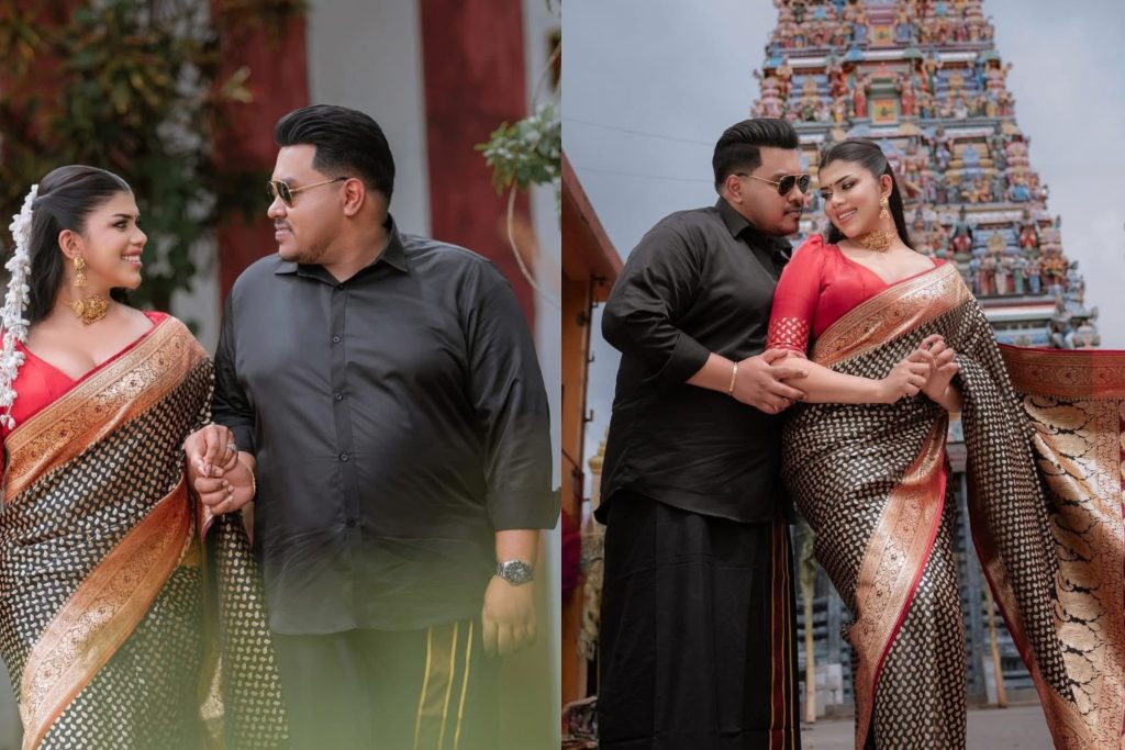 එක පාරටම දැක්කේ ඉන්දියාවේ කපල් එකක් වගේ… ලඟදි කරකාර බැන්ද එයාලගේ වෙනස්ම ජායාරූප පෙල බලන්නකෝ..