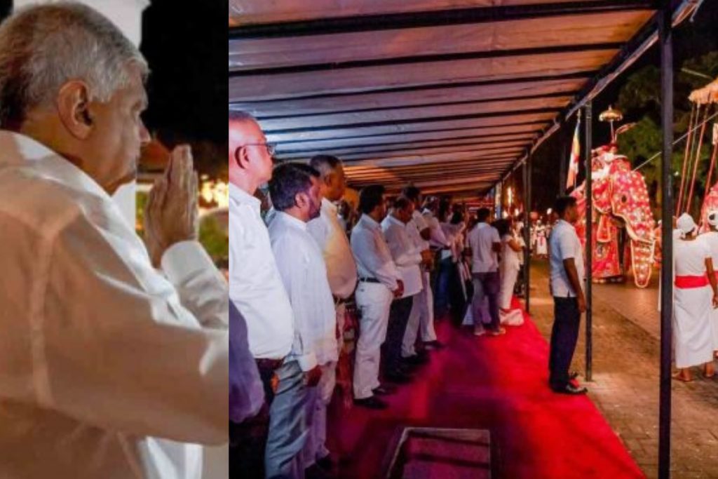 සම්ප්රදාය වෙනස් කරමින් ජනපති අනුර සදලුතලයෙන් බිමට බසී !