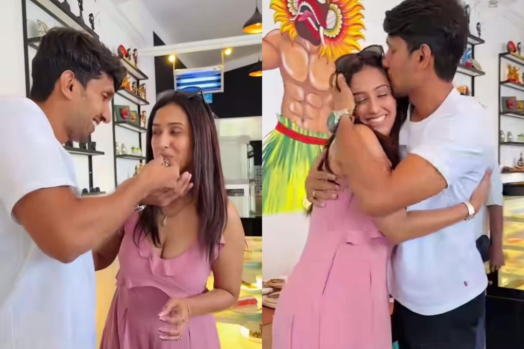 දිනිති ඉතින් කොහොමත් කැමතියි නේ ඔහුව පුදුම කරන්න.. මේ ඒ දෙන්නාට විශේෂ වුණු තවත් දවසක්..