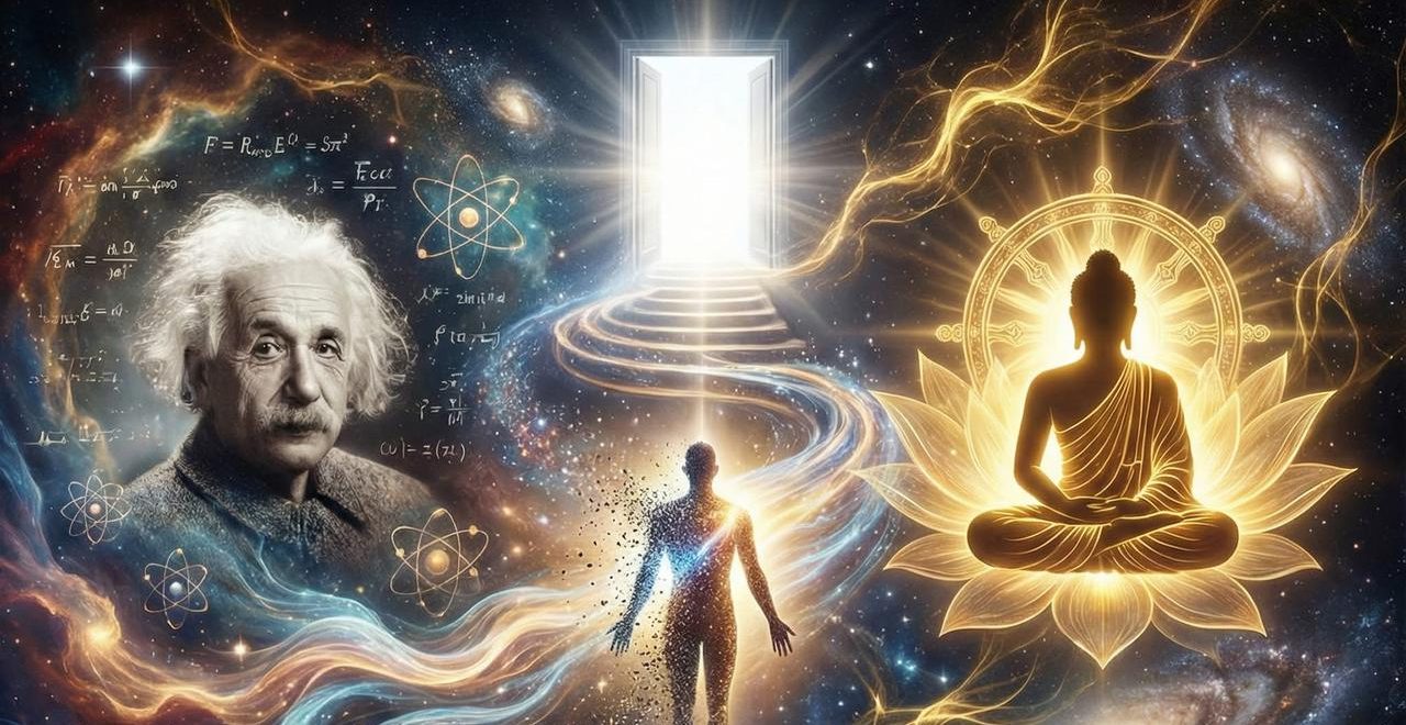 විශ්වයේ ලොකුම බොරුව මරණයද..? – විද්යාව සහ බුදු දහම එක්වන තැන | අයින්ස්ටයින්ගේ නියමය සහ බුදුන්ගේ දර්ශනය