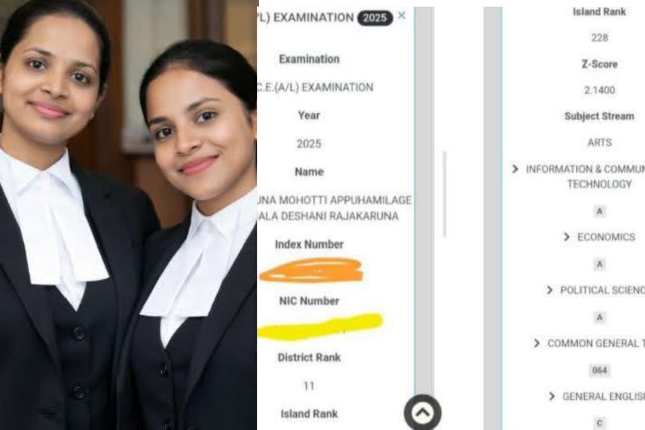 ගේ ඉස්සරහ ශ්රේෂ්ඨාධිකරණ නීතිඥ බෝඩ් දෙකයි. මගෙ අම්මයි තාත්තයි බුදු වෙන්න ඕනේ අපිව මේ තැන් වලට ගෙනාවට.නංගිගේ දිනුමට අක්කගෙන් ආදරණීය සටහනක්..