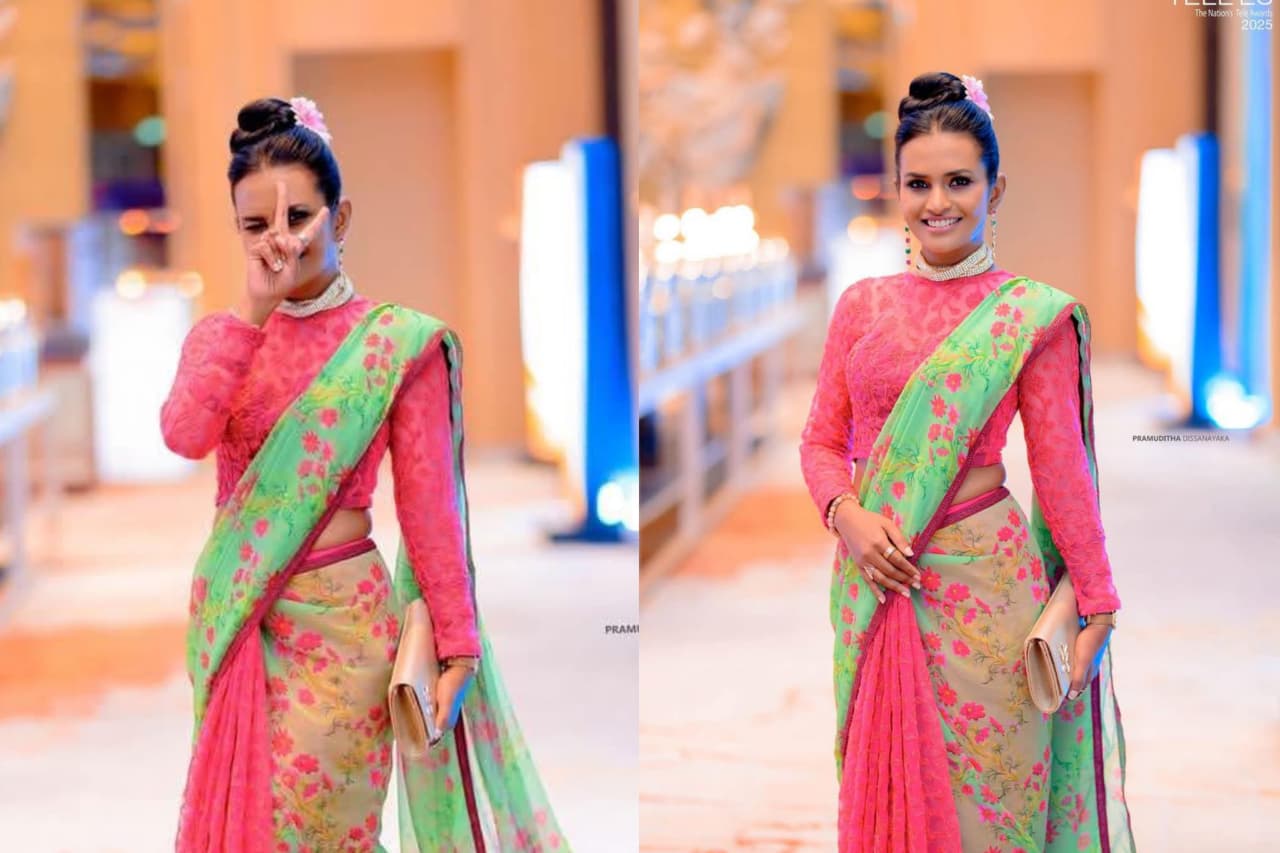 රයිගම් සම්මාන රාත්රියට, උමාලි සැරසී සිටි සාරිය ගැන ඇහෙන වෙනස්ම කතාව ..