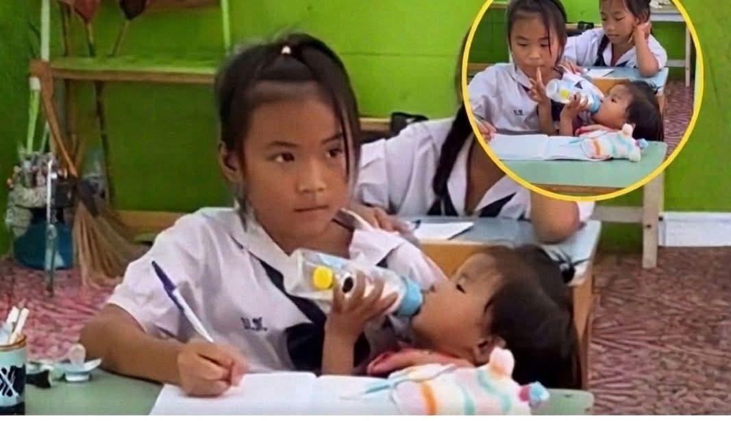 ලෝකයක් හැඬවූ සහෝදර ප්රේමය: නංගිව වඩාගෙන අකුරු කරන 10 හැවිරිදි දියණියගේ සංවේදී කතාව…