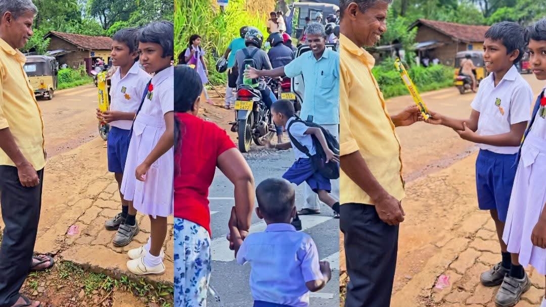තමන්ගේ දරුවෙක්වත් නැති පාසලක පුංචි දරුවන් වෙනුවෙන් දහඩිය හලන ඒ අපූරු මාමා කරන දේ දැක්කම හැමෝගෙම ඇස් උඩ ගියා..